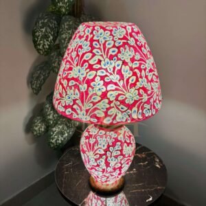 Side Table Camel Skin Lamp