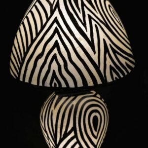 Side Table Camel Skin Lamp