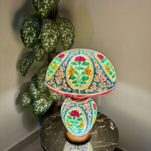 Side Table Camel Skin Lamp